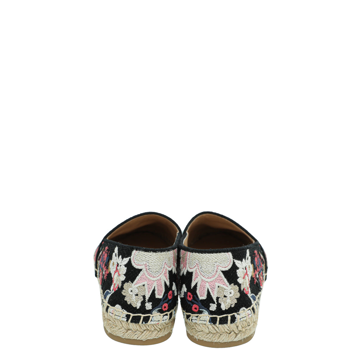 Christian Dior Black Multicolor Mille Fleurs Embroidered Granville Espadrille 39