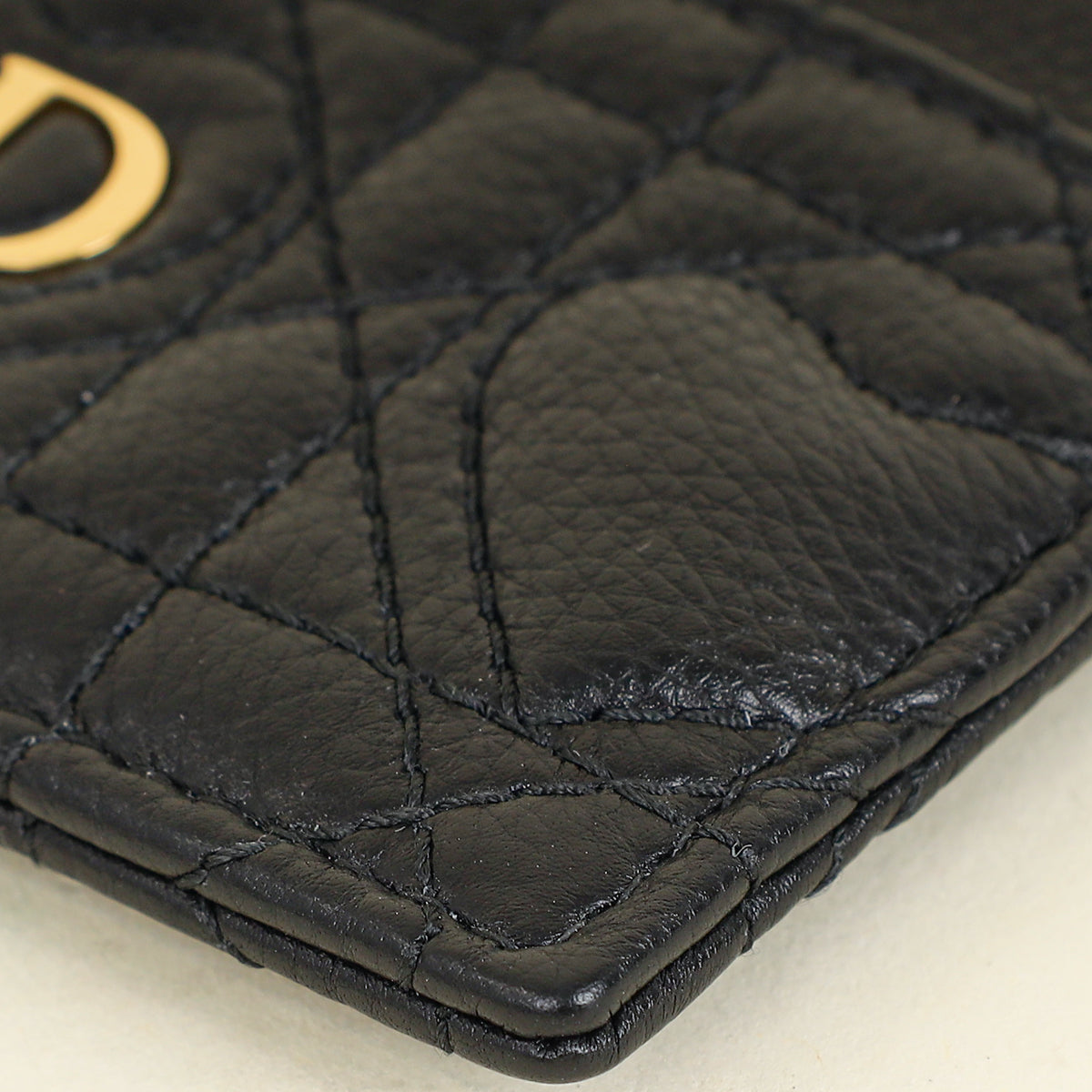 Christian Dior Black Dioramour Dior Caro Freesia Card Holder