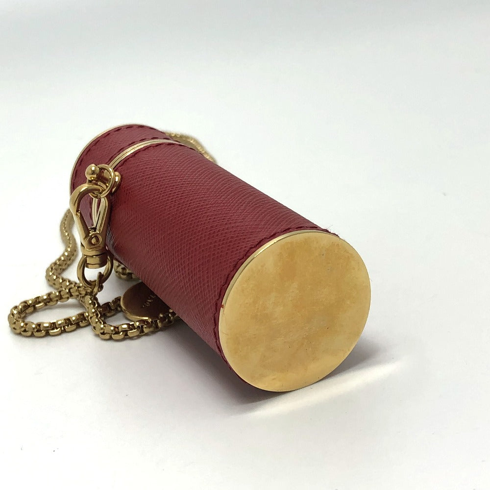 PRADA Accessory case saffiano leather Red Lip case Women