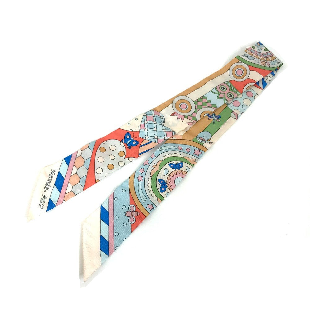 HERMES scarf silk multicolor Les Murmures de la Fort Women d