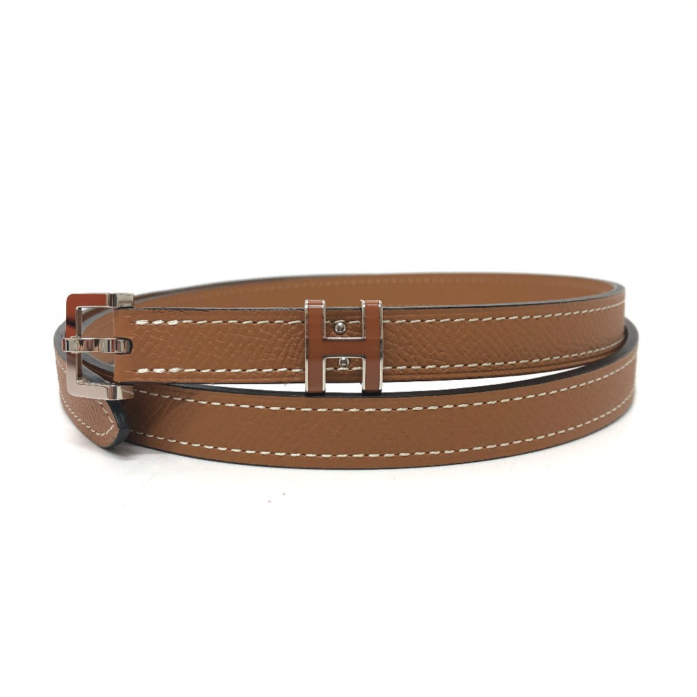 HERMES belt Epsom Brown Belt "Pop H" 15 Women 80 d
