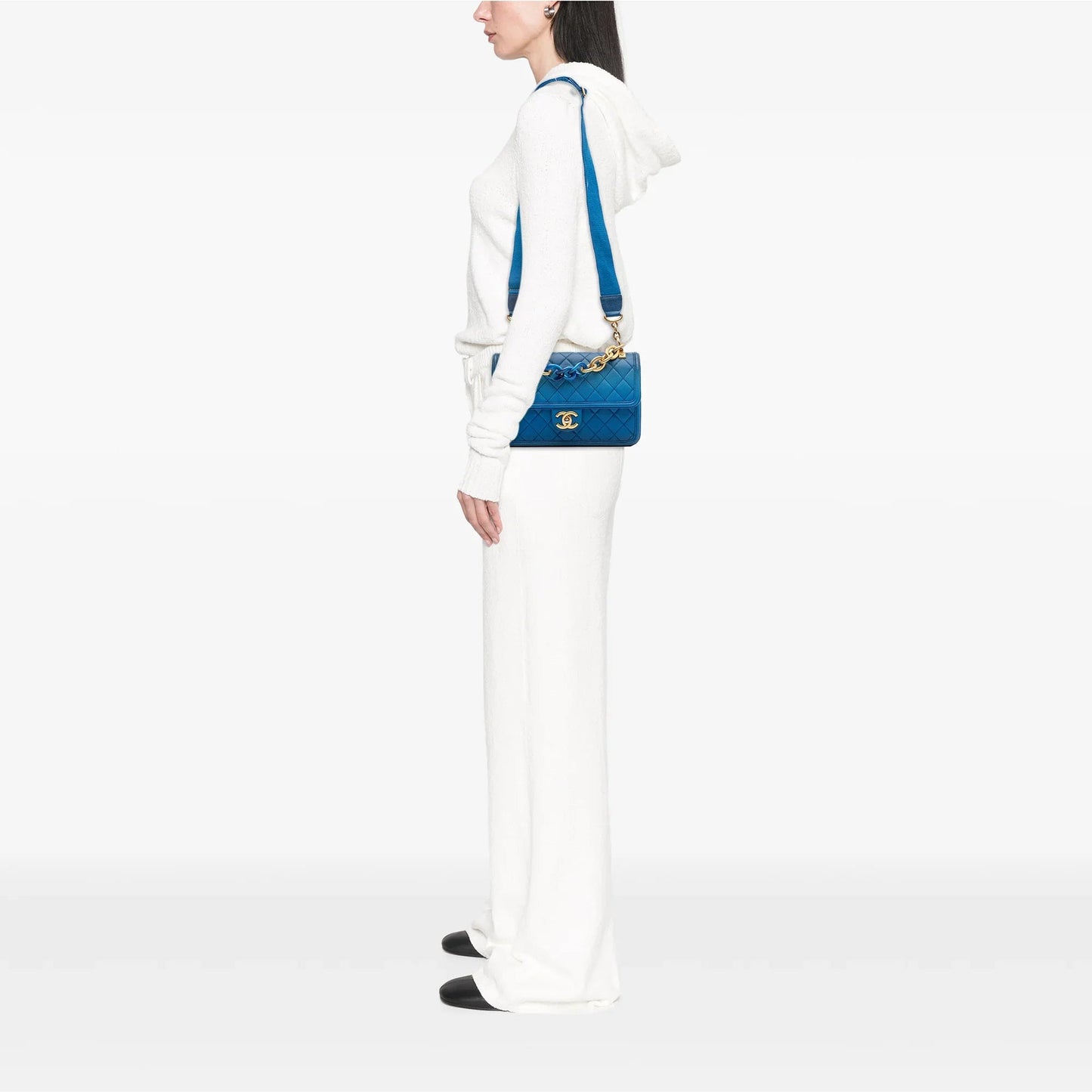 Blue Chanel Medium Quilted Caviar Sunset On The Sea Flap Satchel