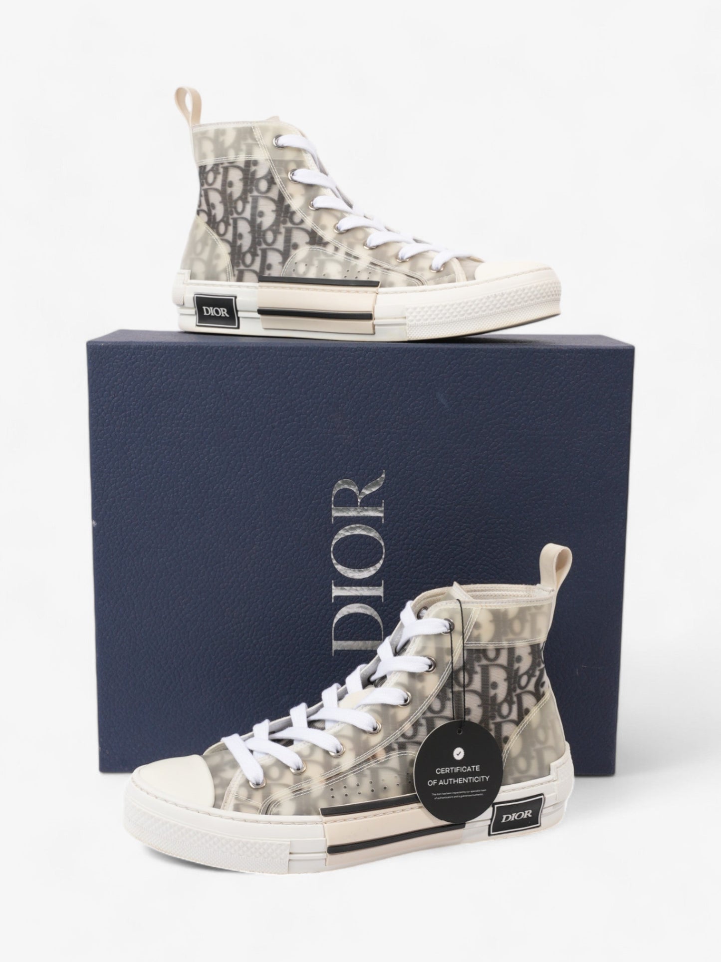 Christian Dior B23 High-tops Grey Oblique / White Mesh EU 40 UK 7