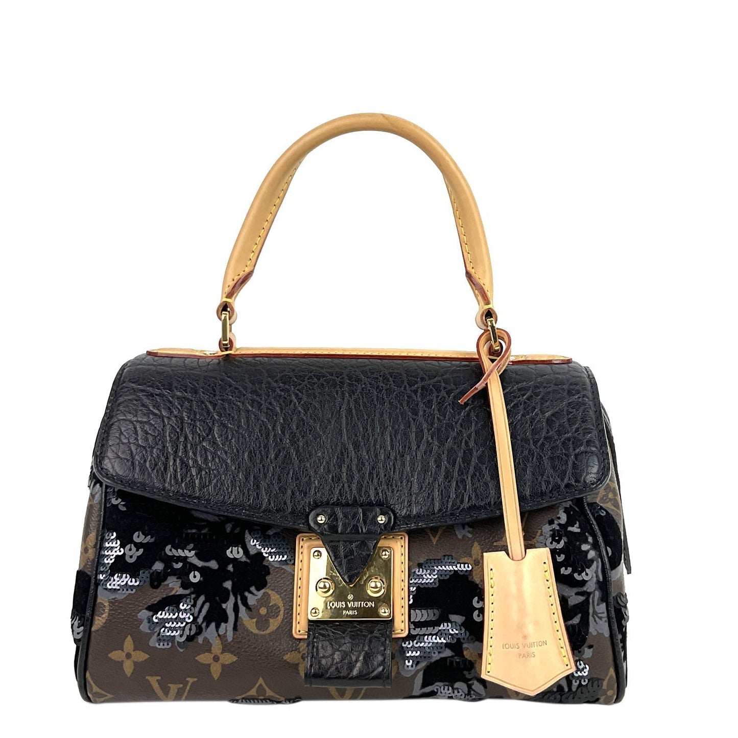 LOUIS VUITTON Carro l Fleur de Jais Monogram Canvas Bag