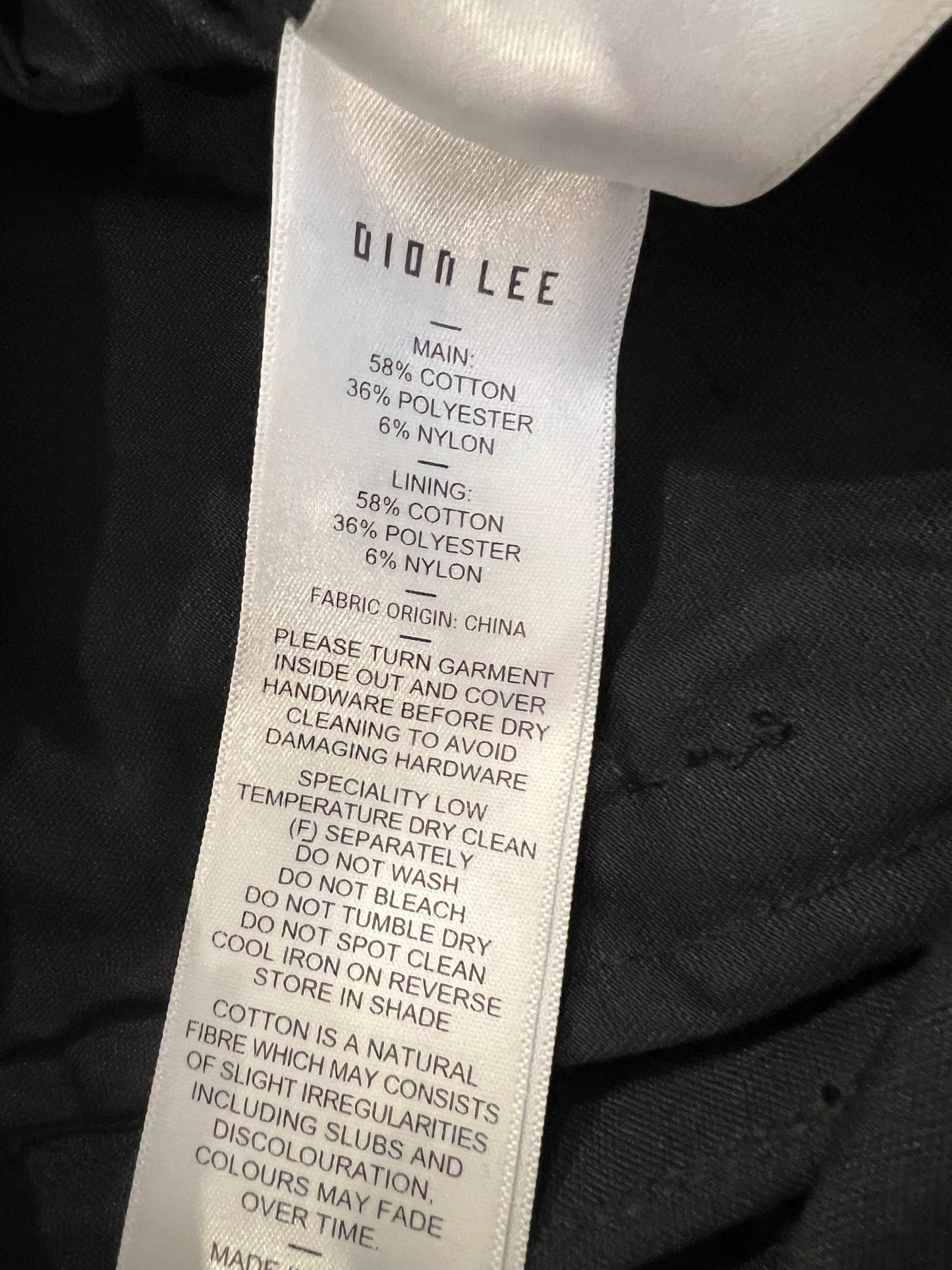 Dion Lee Black Cargo Tro rs with Buckle Details Size S (UK 8) RRP £490