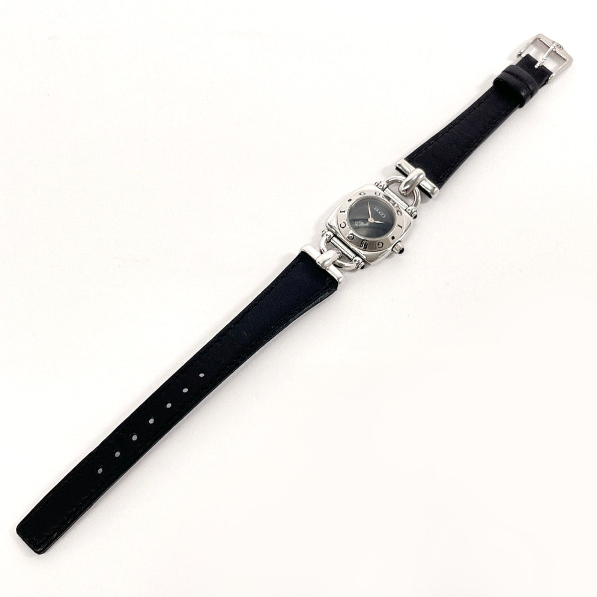 GUCCI Watches Quartz 6300L Stainless Steel Silver black dial Women
