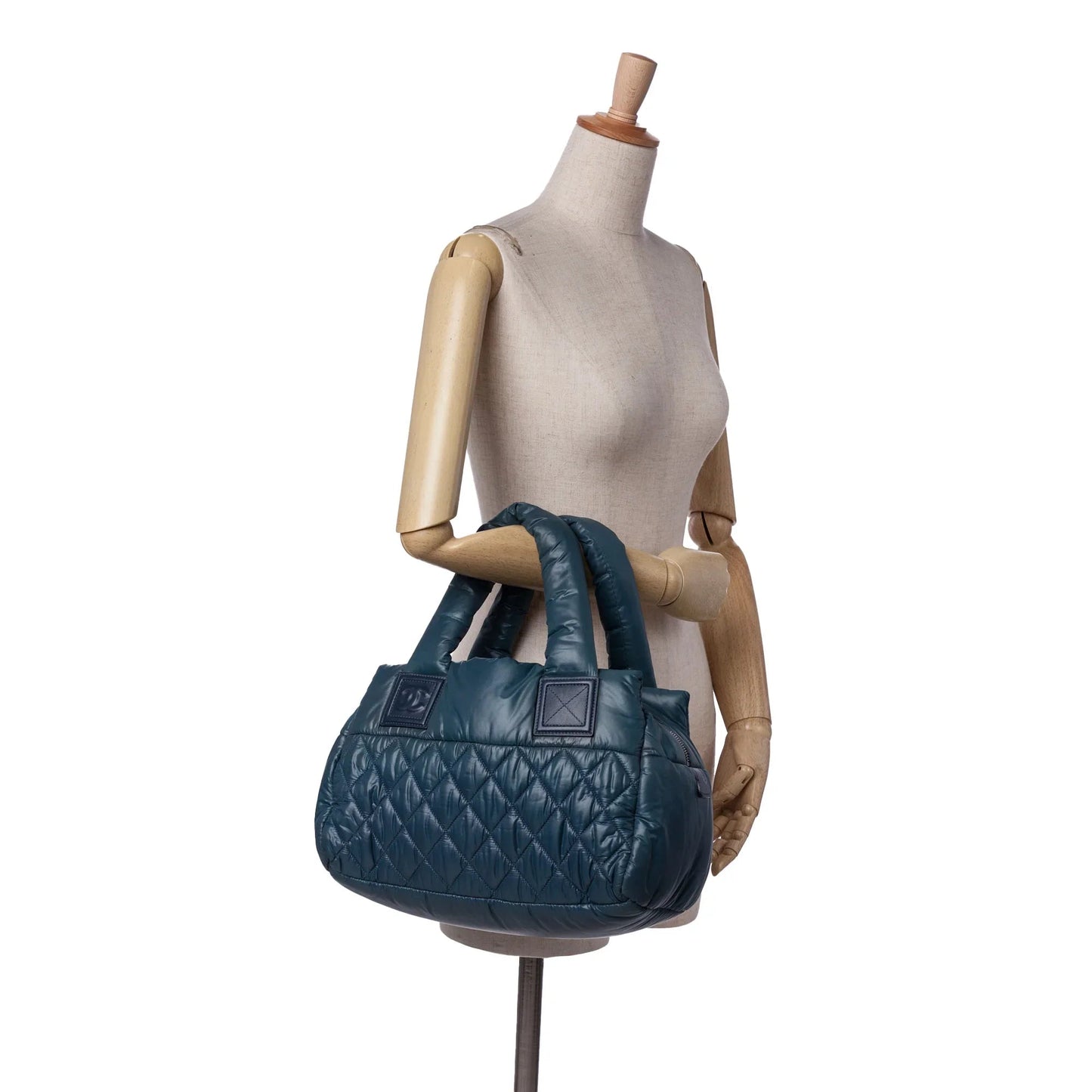 Blue Chanel Small Quilted Nylon Coco Cocoon Tote