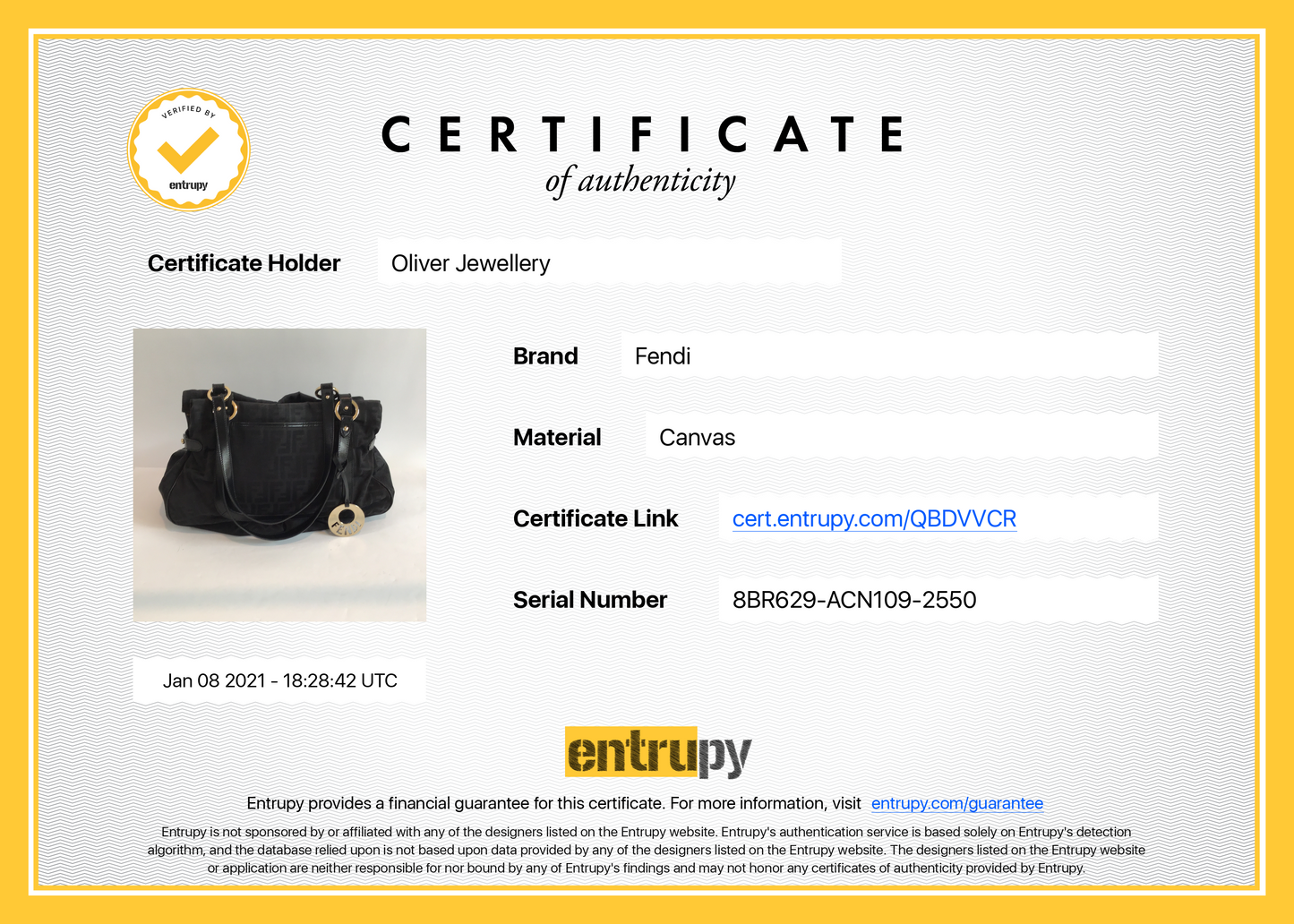 Fendi Black Zucca Large Chef Shoulder Bag