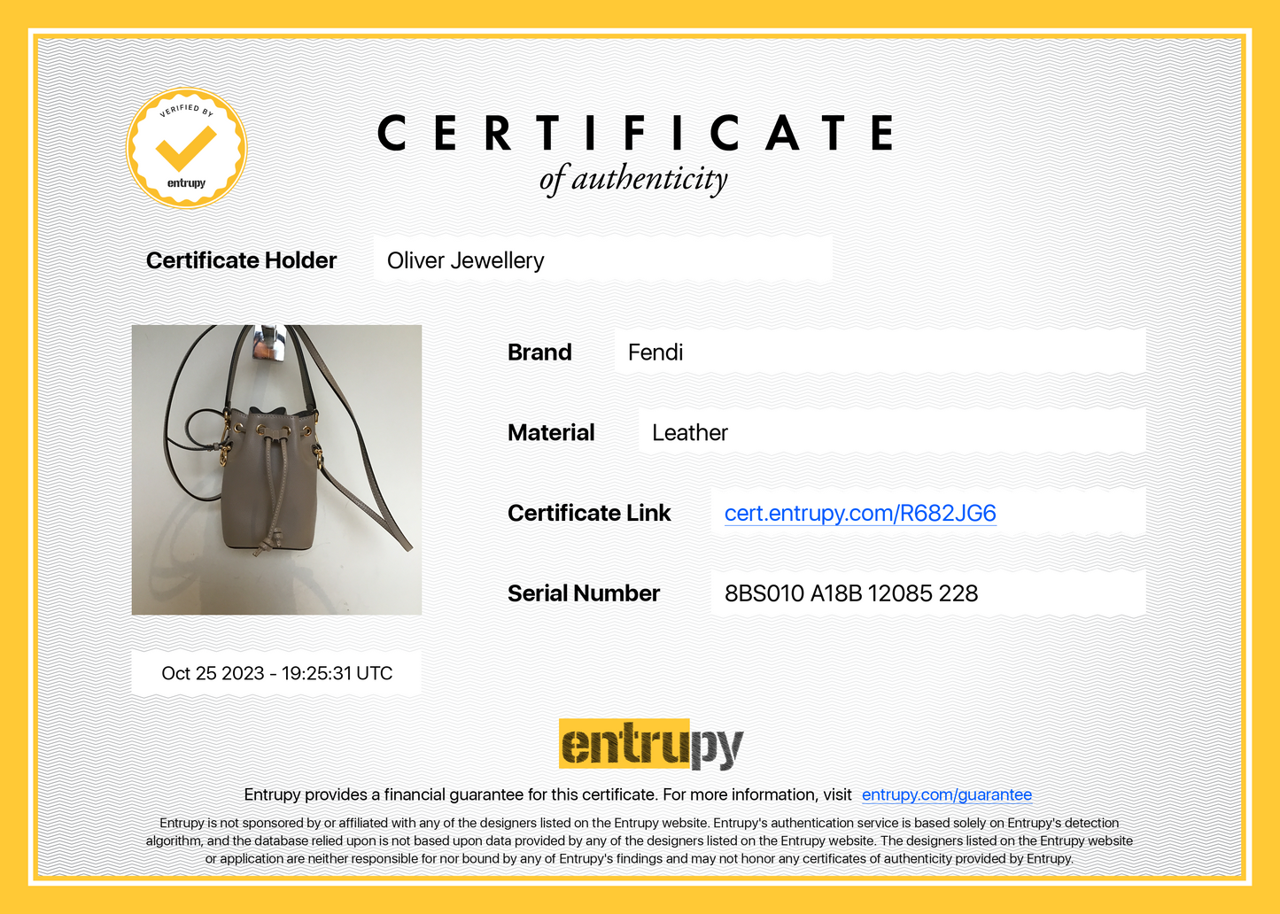 Fendi Taupe Calfskin Leather Mini Mon Tresor Bucket Bag