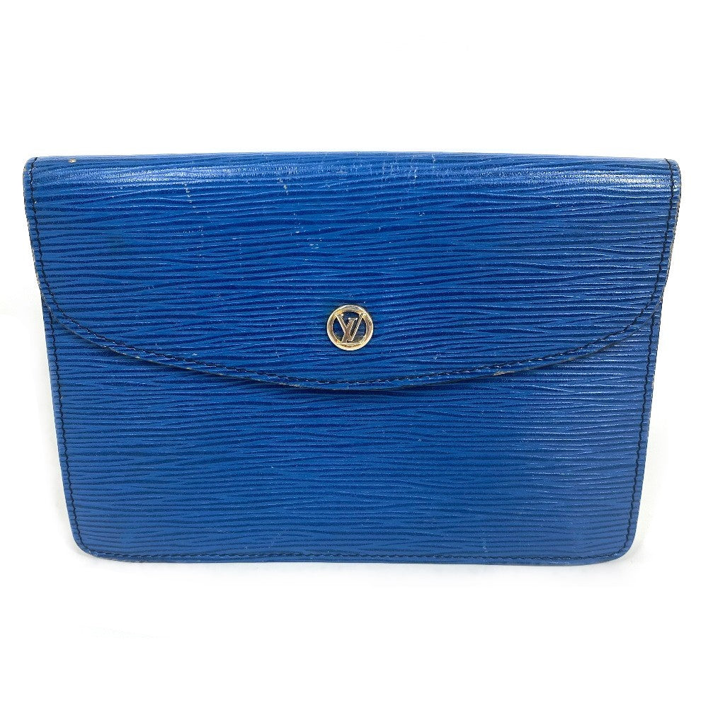 LOUIS VUITTON Clutch bag M52655 Epi Leather blue Epi Montagne 23 mens d