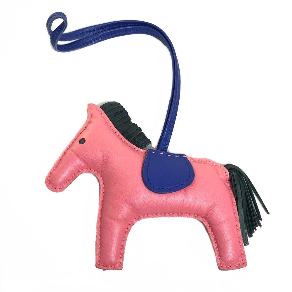HERMES Bag charm bag strap Horse horse Rodeo Charm MM Anyo Miro pink x blue x gray Women d