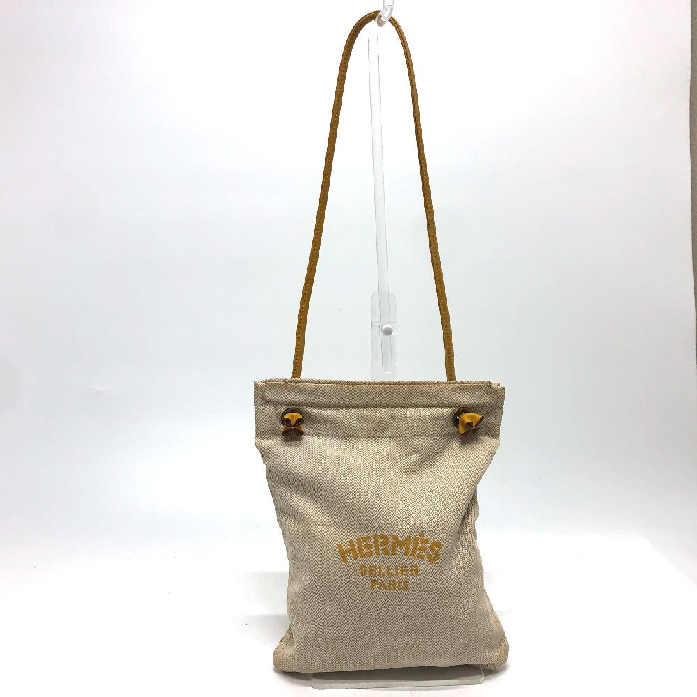 HERMES Shoulder Bag Towal chevron beige logo Aline PM Women d
