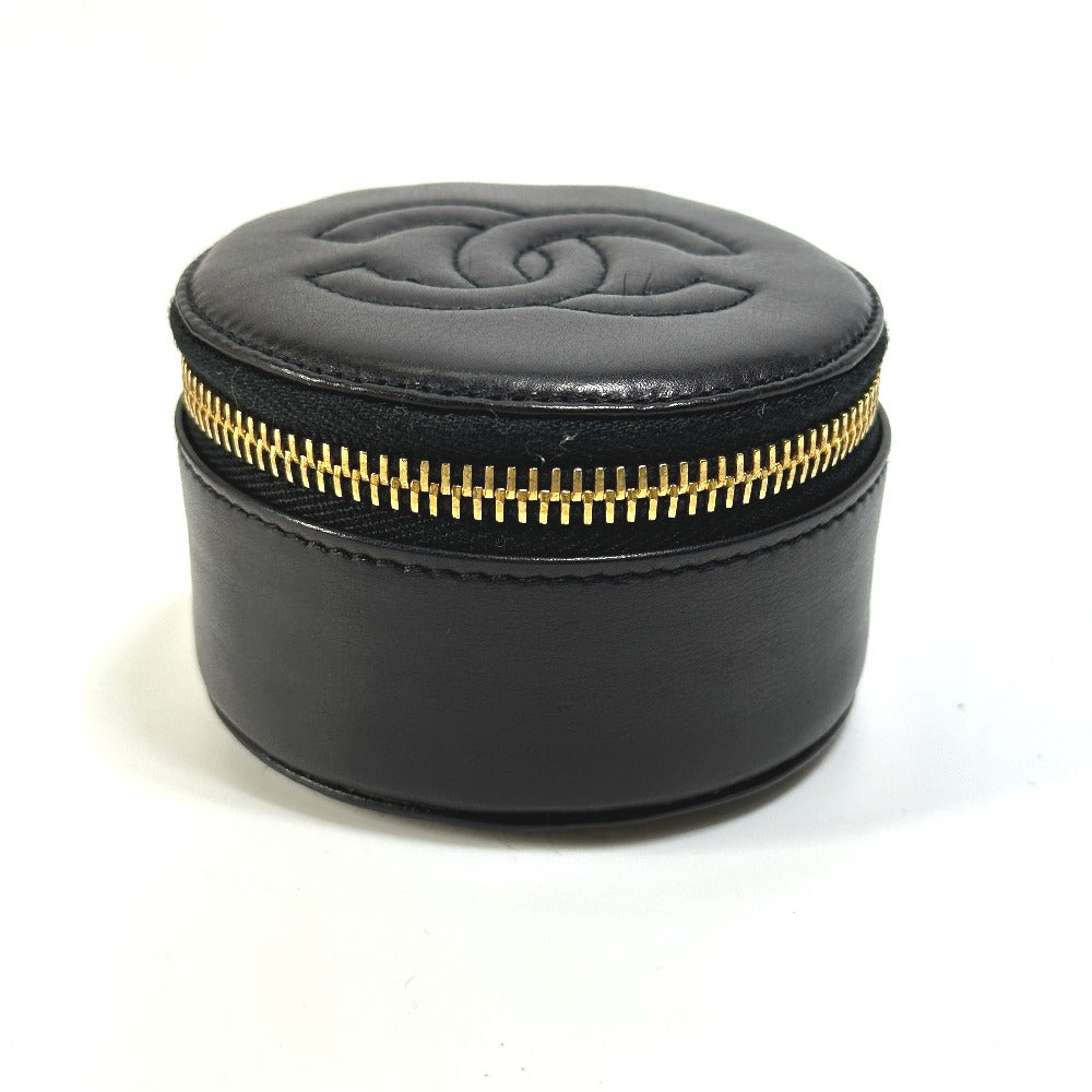 CHANEL Accessory case A02786 lambskin black accessory case COCO Mark CC