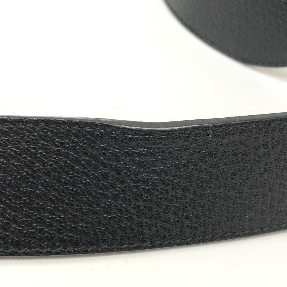 GUCCI belt 406831 leather black Leather belt (double G buckle) mens 85