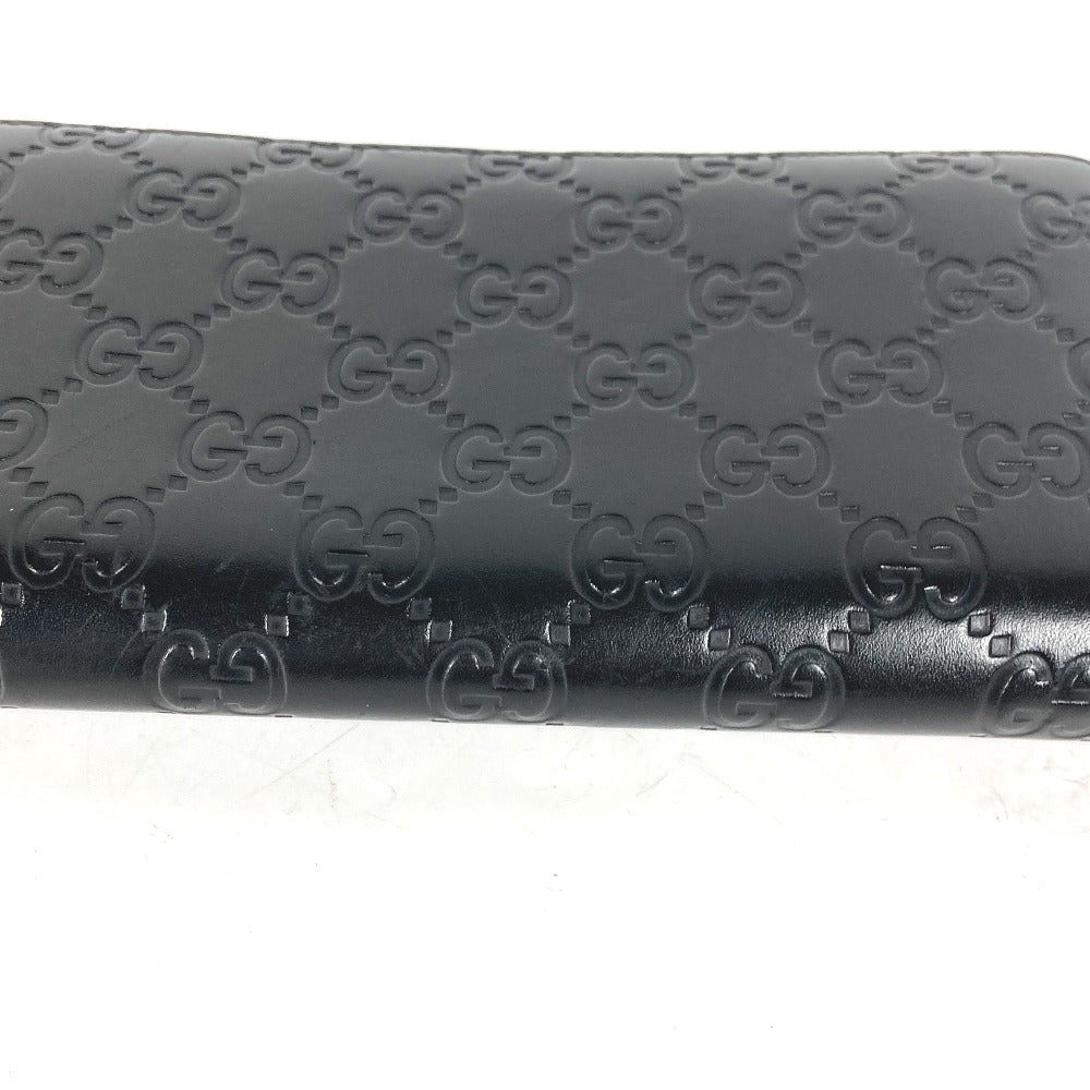 GUCCI Long Wallet Purse 409342 Sima leather black Guccisima GG Interlocking G mens