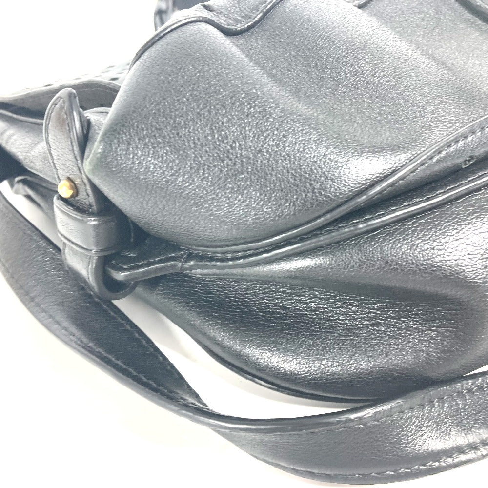 LOUIS VUITTON Shoulder Bag M94072 Calf leather black Perfo Flore Saumur30