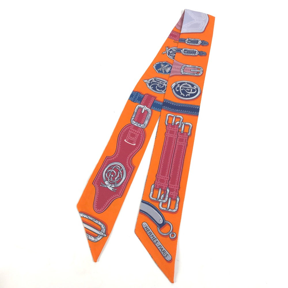 HERMES scarf silk Orange Twilly Twilly Women d