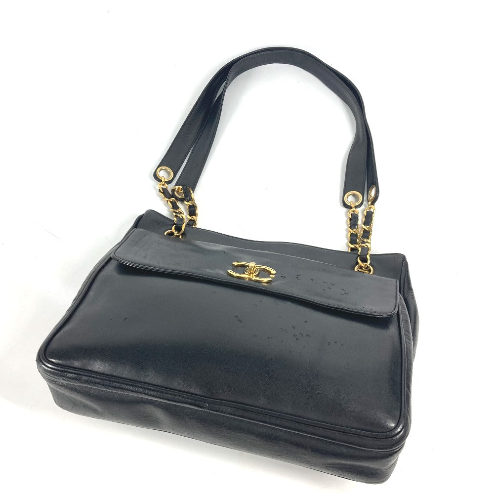 CHANEL Shoulder Bag lambskin black CC COCO Mark Women
