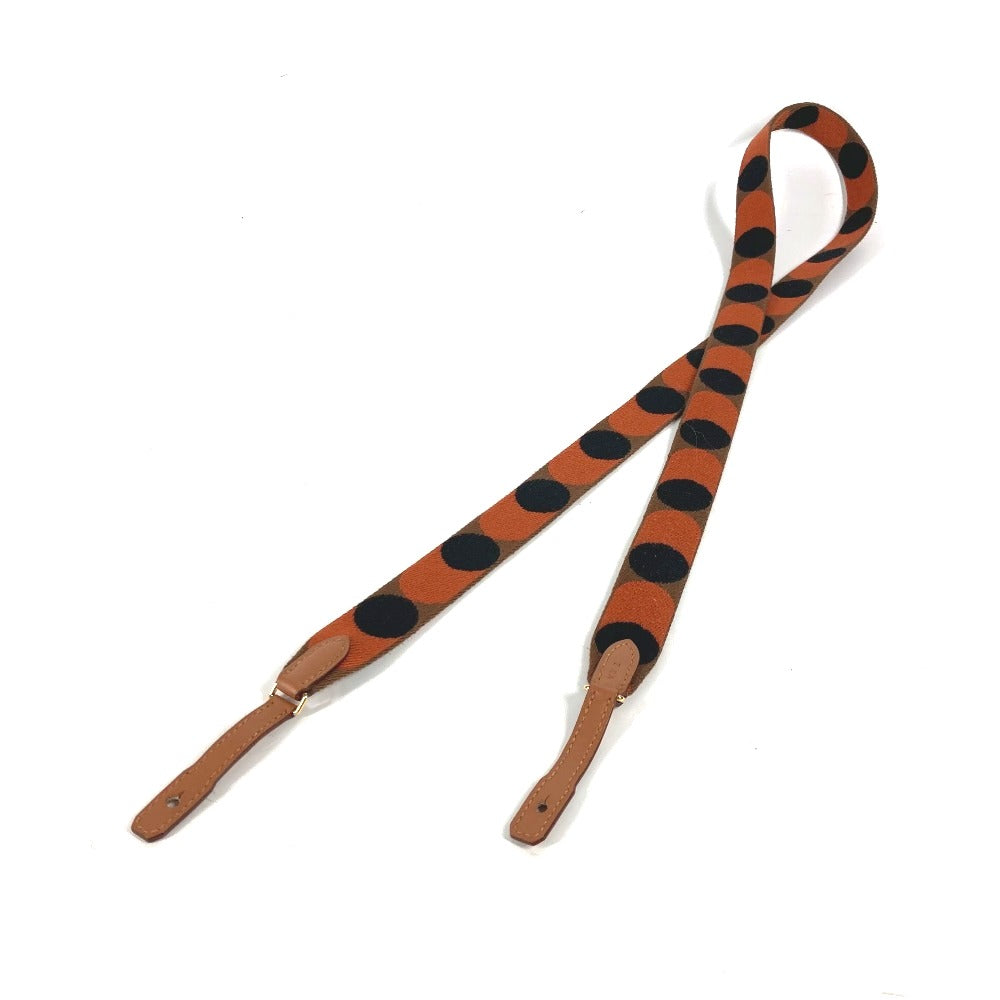 HERMES Shoulder strap canvas Orange bandouliere sangle flipper ball 1" Women d