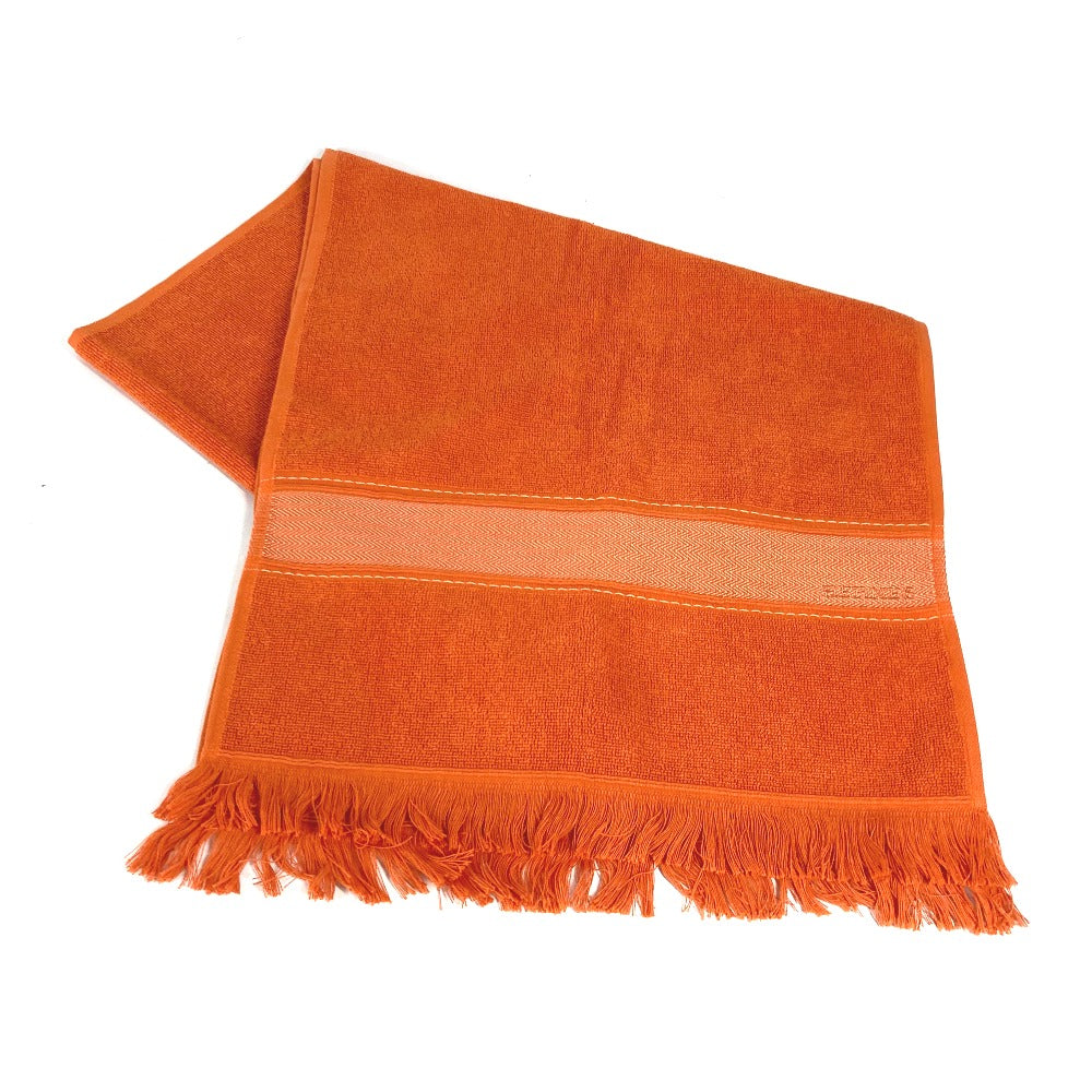 HERMES towel cotton Orange fringe Sailing Women d