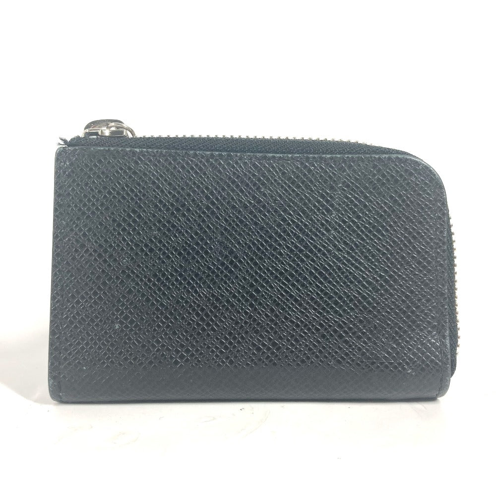 LOUIS VUITTON Coin case M63375 Taiga Leather black Taiga Portemonejour unisex(Unisex) d