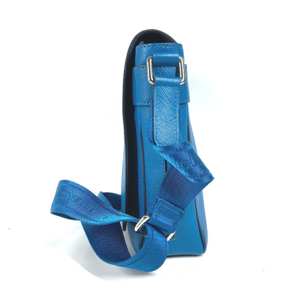 LOUIS VUITTON Shoulder Bag M32823 Taiga Leather blue Taiga Roman PM