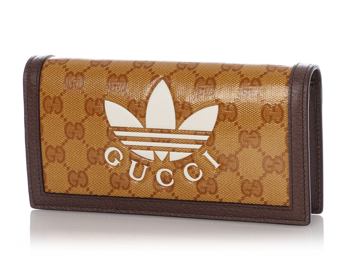 Gucci x Adidas GG Monogram Crystal Canvas Wallet on Chain