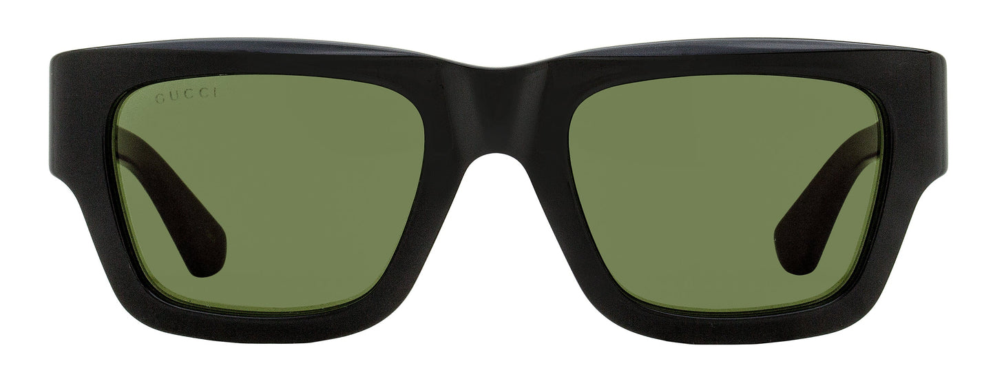 Gucci Bilayer Rectangular Sunglasses GG1668S 003 Black/Green/Red 52mm