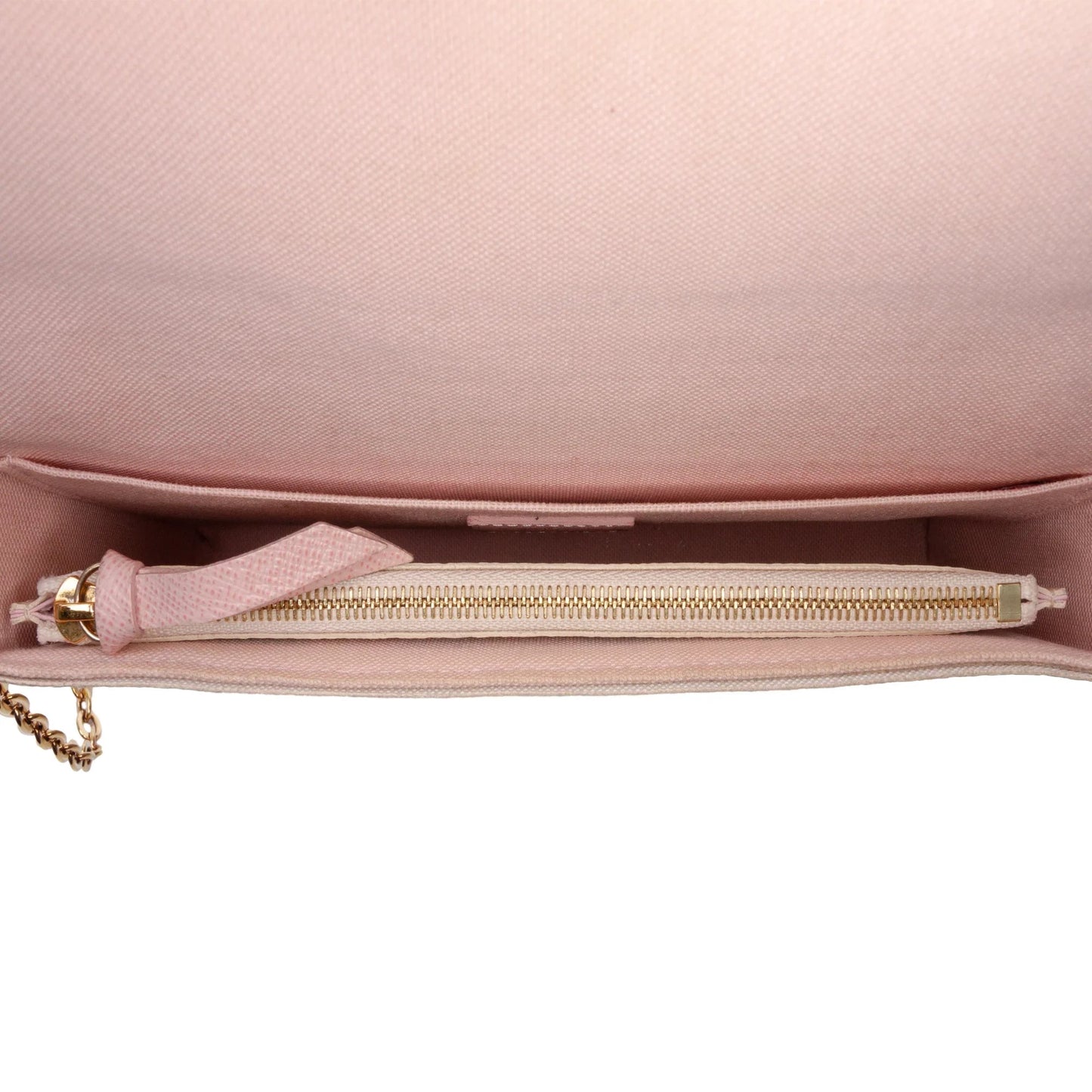 White Louis Vuitton Damier Azur Pochette Felicie Crossbody Bag