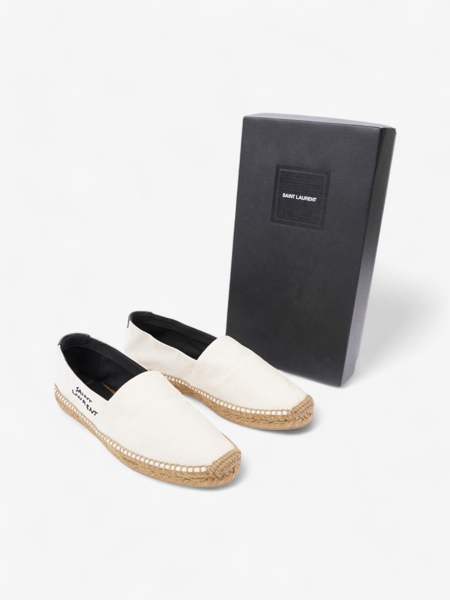 Saint Laurent Canvas Espadrilles White / Black Canvas EU 40 UK 7