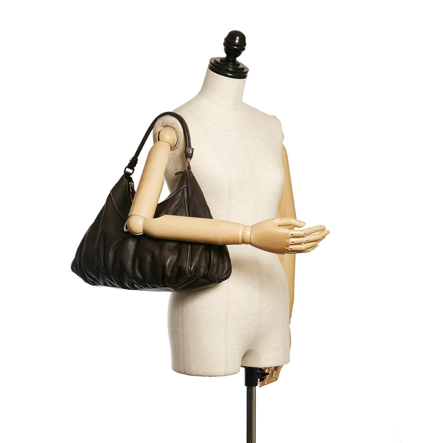 Gucci Abbey D-Ring Leather Shoulder Bag (SHG-34346)