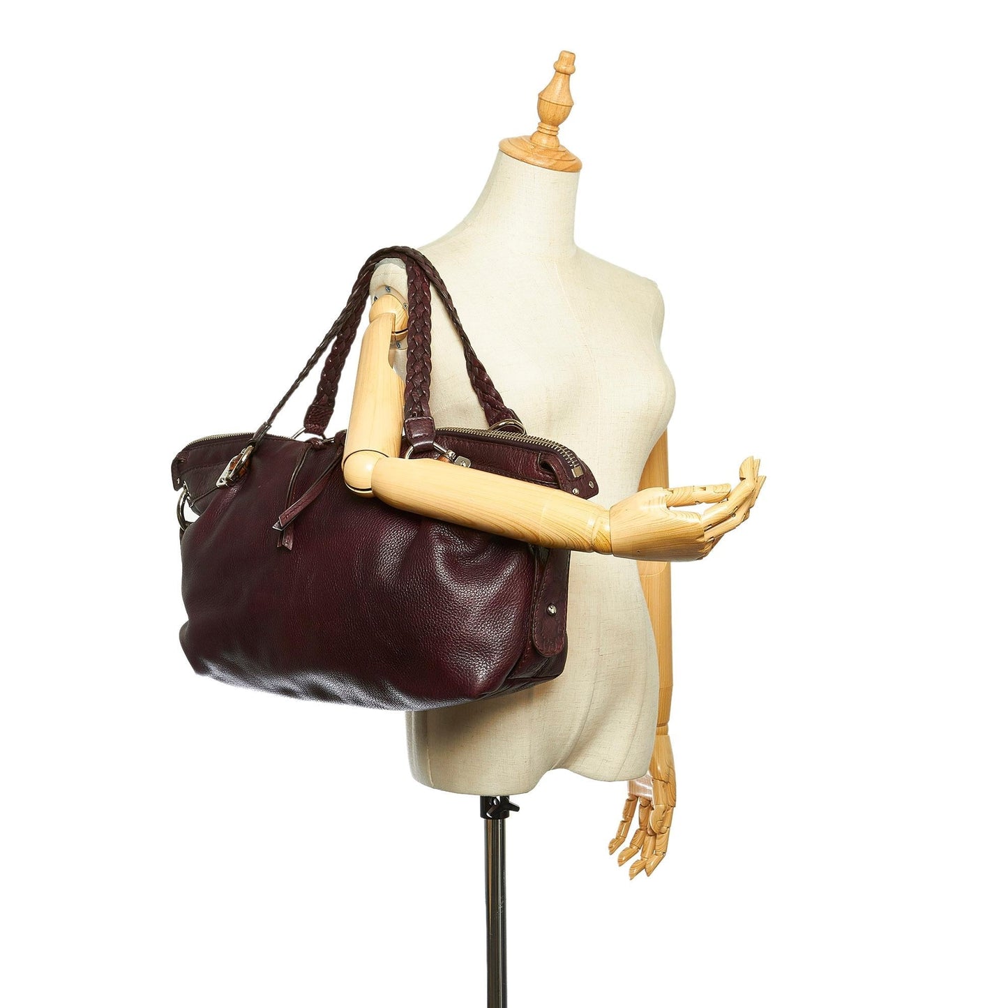 Gucci Bamboo Bar Leather Tote Bag (SHG-31697)