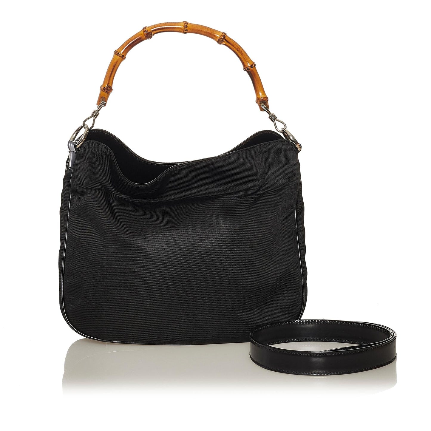 Gucci Bamboo Nylon Satchel (SHG-34978)