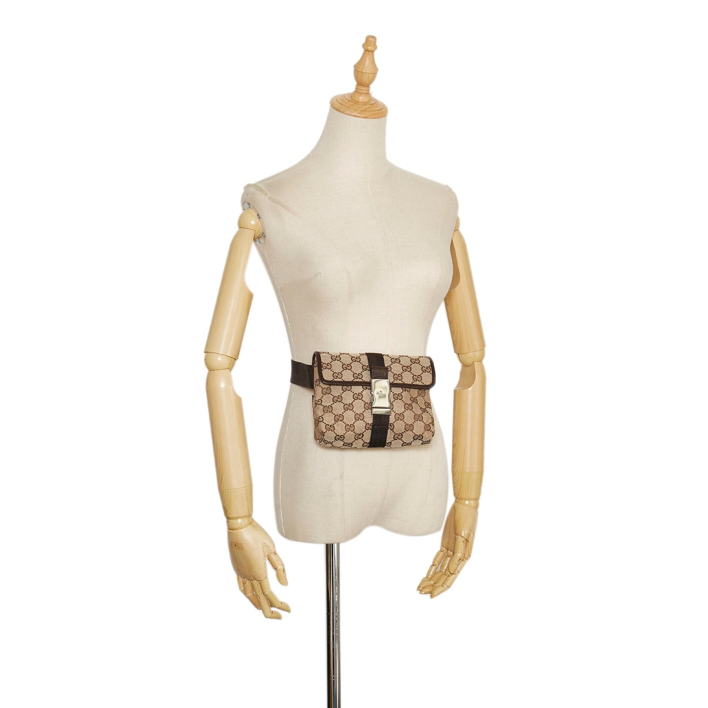 Gucci GG Canvas Buckle Belt Bag (SHG-35416)