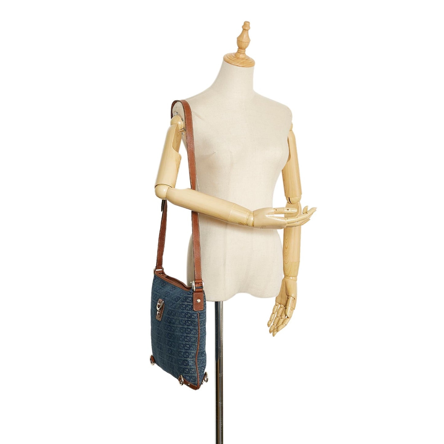 Gucci GG Denim Abbey D-Ring Crossbody Bag (SHG-s6O12R)