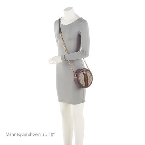 Gucci GG Supreme Ophidia Round Mini Shoulder Bag (SHF-nhYXSB)