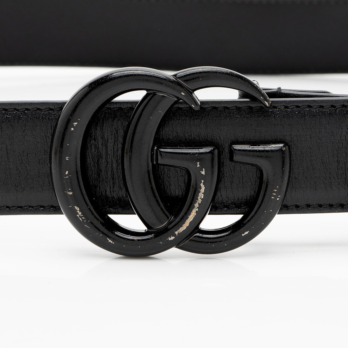 Gucci Leather GG Marmont Monochrome Belt - Size 34 / 85
