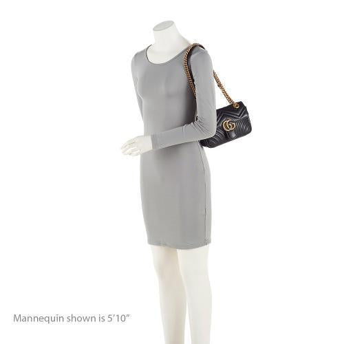 Gucci Matelasse Leather GG Marmont Mini Shoulder Bag (SHF-22608)