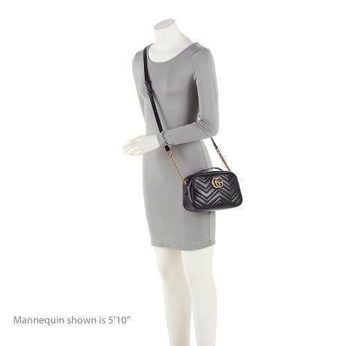 Gucci Matelasse Leather GG Marmont Small Shoulder Bag (SHF-baNUcE)