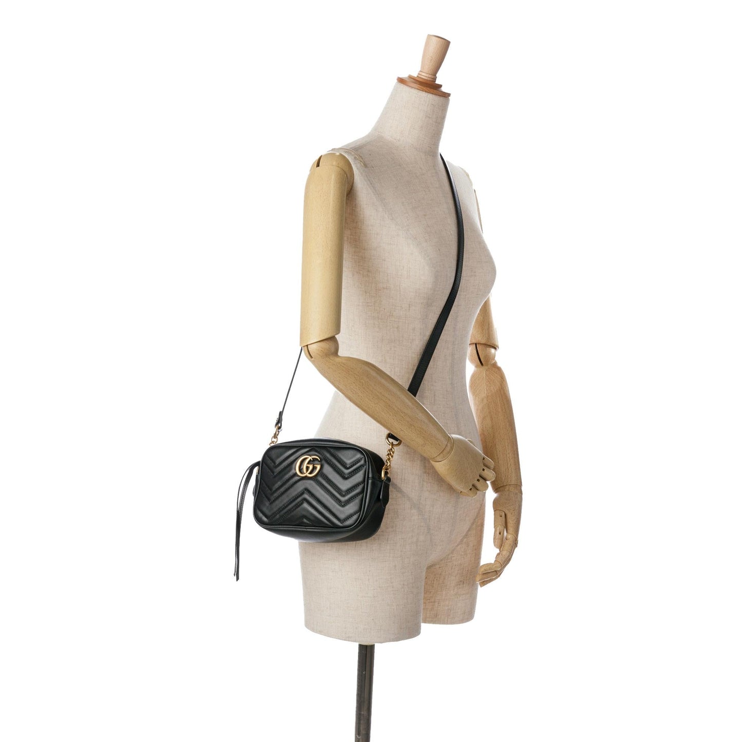 Gucci Mini GG Marmont Matelasse Crossbody Bag (SHG-McXg6G)
