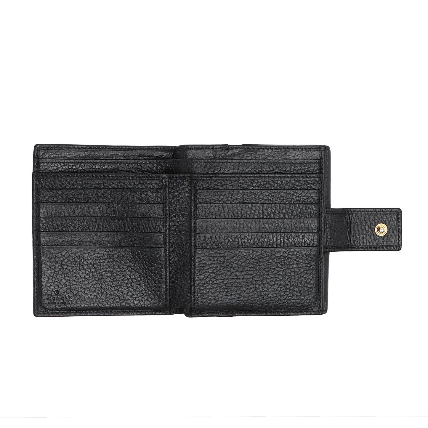Gucci Pebbled Leather GG Marmont French Wallet (SHF-t6gHZo)