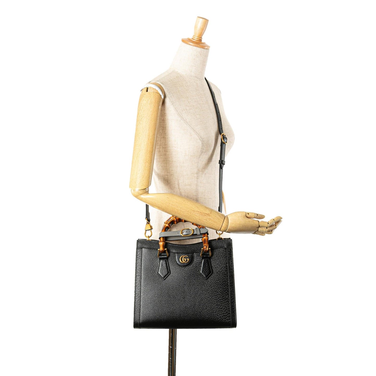 Gucci Small Leather Bamboo Diana Satchel