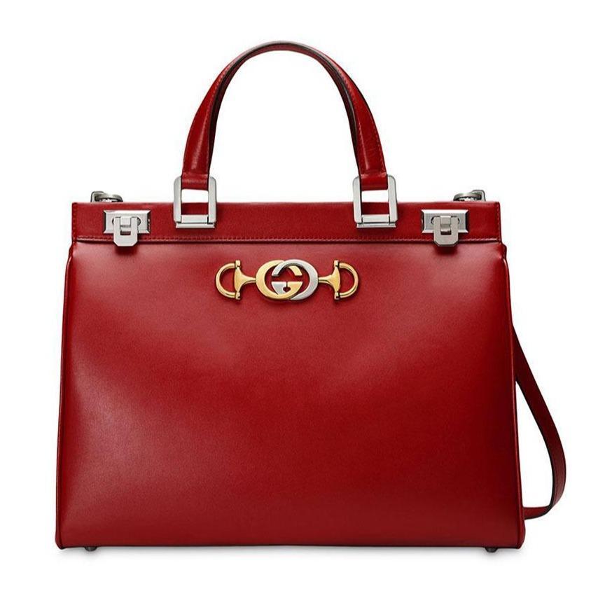 Gucci Zumi Women's Handbag Red Smooth Calf-Skin Leather Shoulder Bag