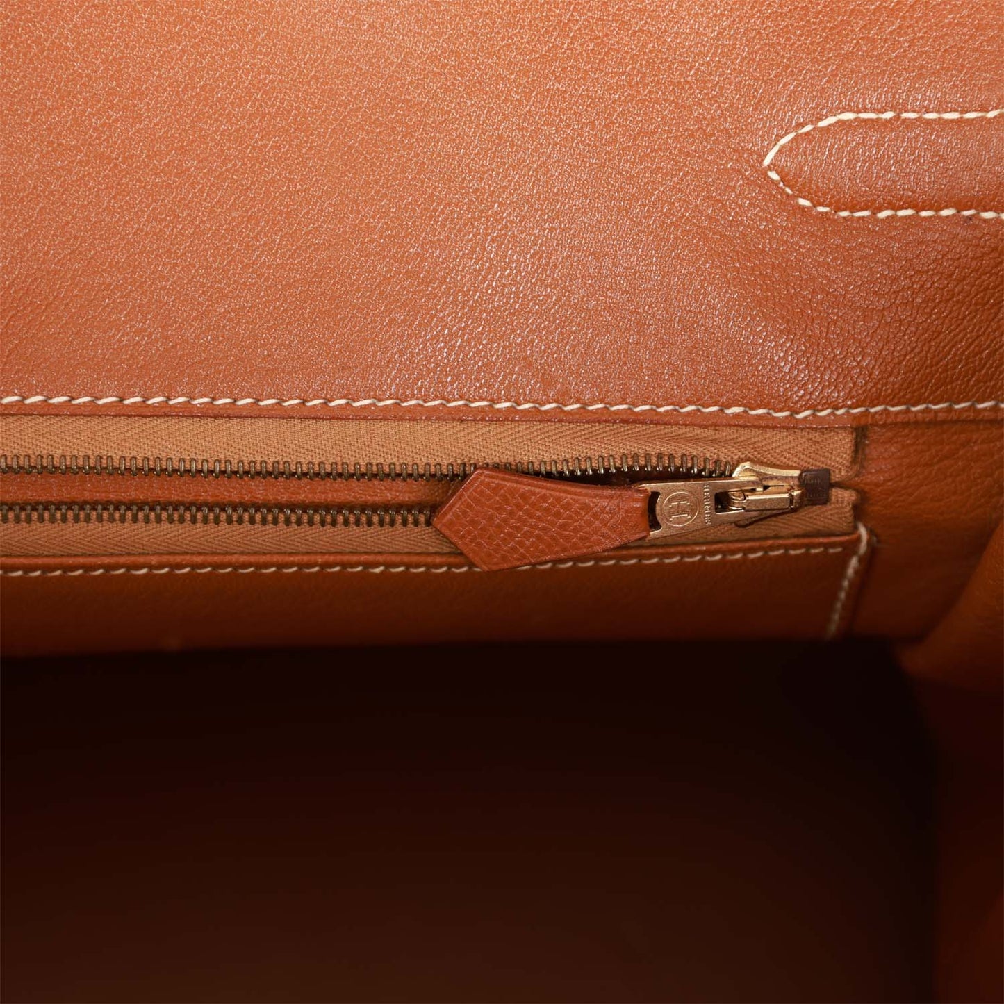 Hermes Birkin 35 Gold Courchevel and Olive Toile H Gold Hardware