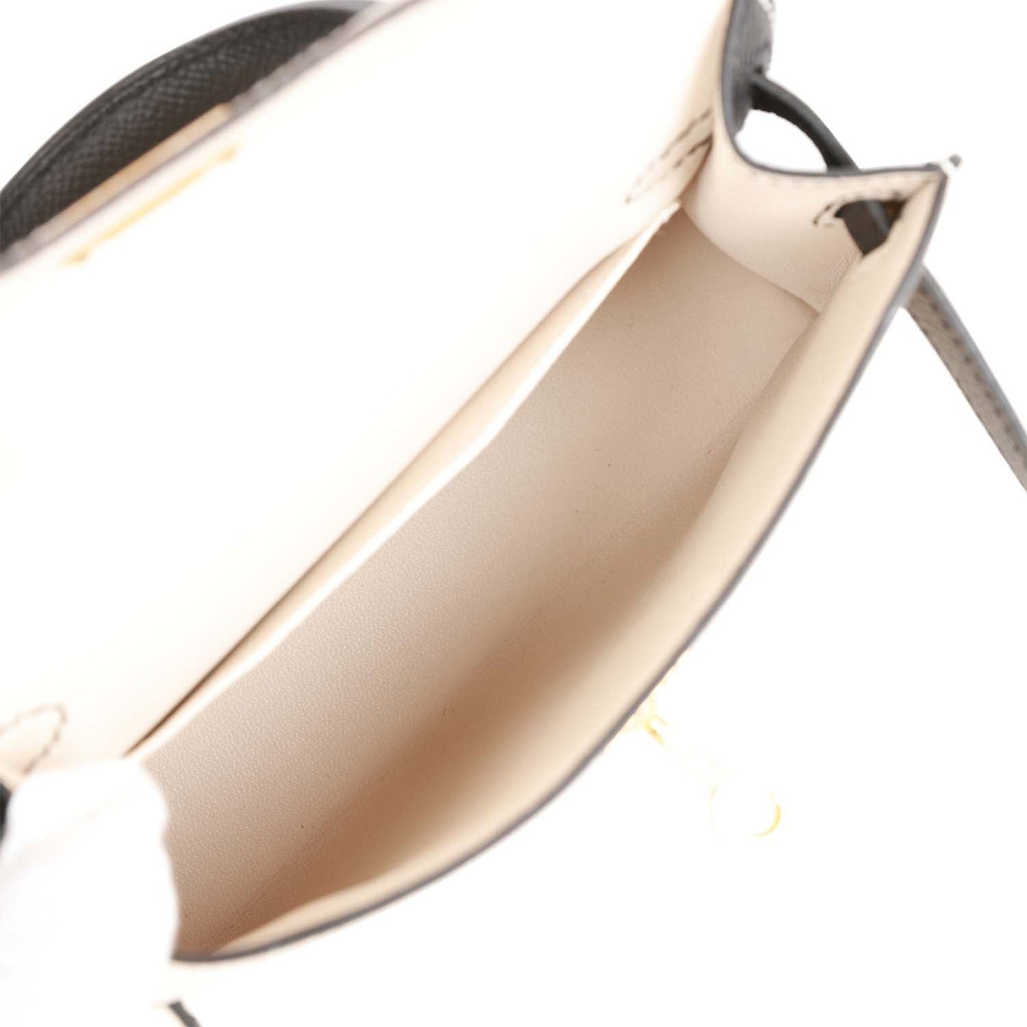 Hermes Special Order (HSS) Kelly 20 Sellier Craie and Black Epsom Gold Hardware