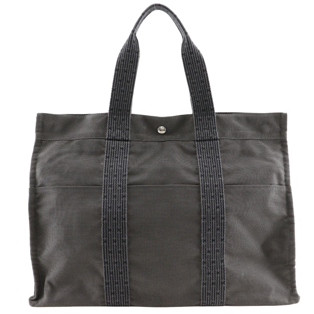 HERMES Tote Bag Nylon canvas gray Her Line Tote GM unisex(Unisex) d