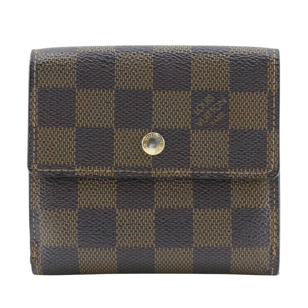 LOUIS VUITTON Bifold Wallet N61652 Damier canvas Brown W Hook Wallet Porte BilletsCartes Crdit unisex(Unisex) d