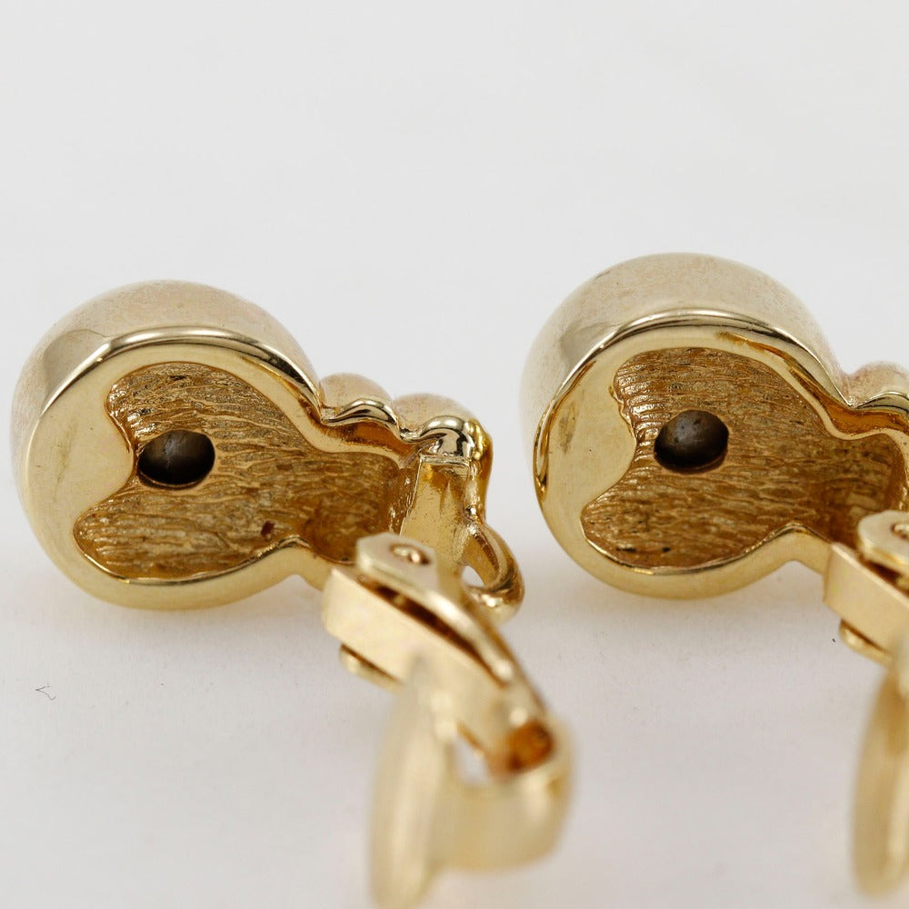 Dior Gold Plated Rhinestone Earrings