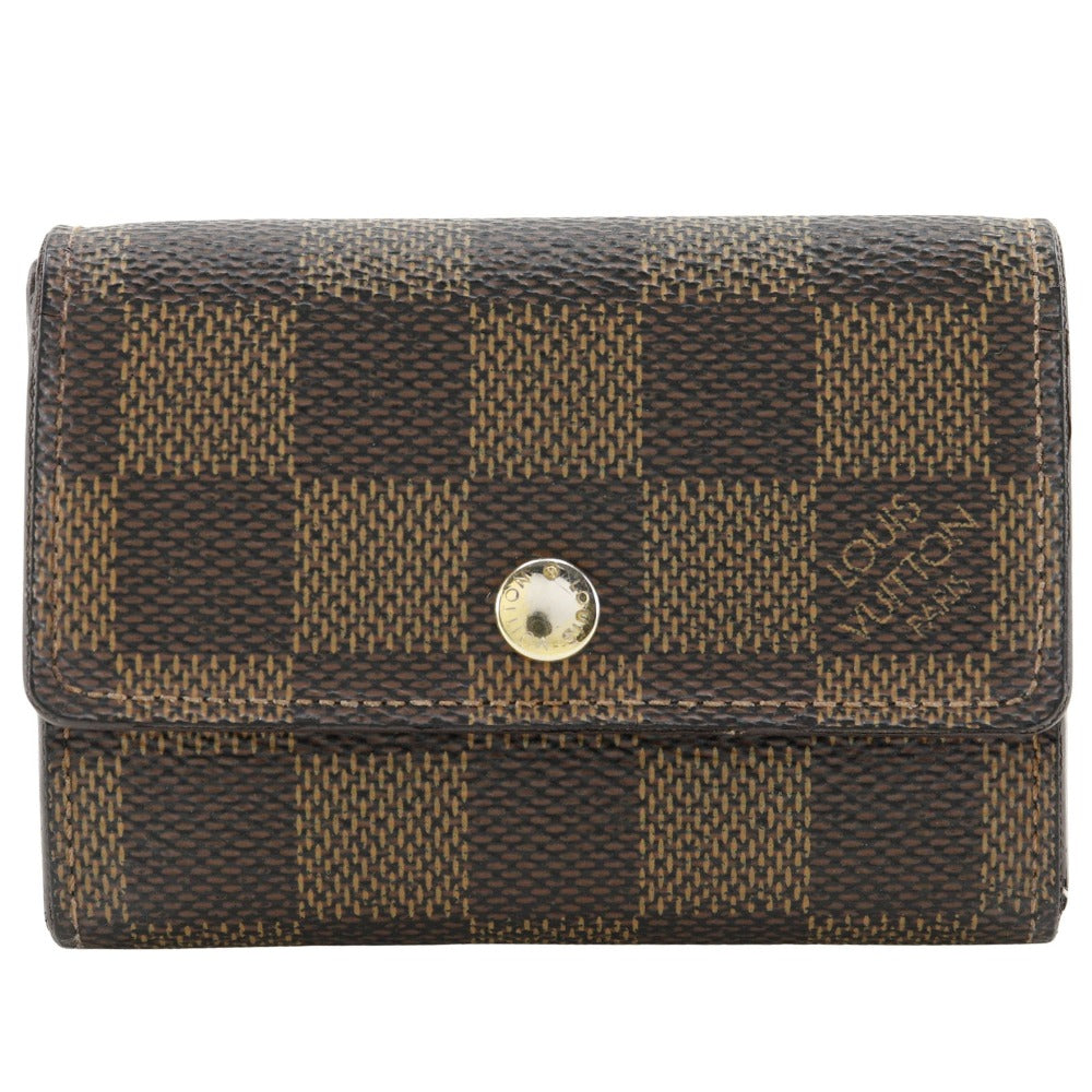 LOUIS VUITTON Coin case N61930 Damier canvas Brown Portonet Plat unisex(Unisex) d
