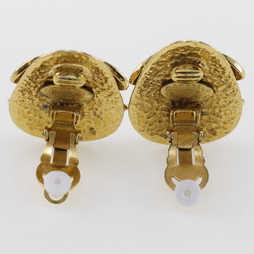 CHANEL Earring Plated Gold gold COCO Mark Women